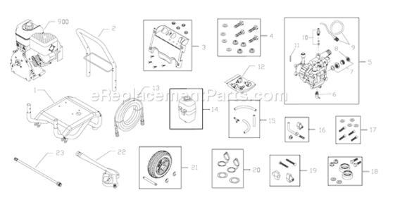 Part Location Diagram of 203714GS Briggs and Stratton Handle, w/Wireform